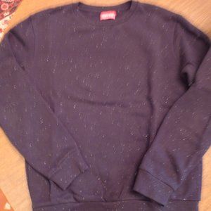 Zara Man black sweatshirt with white speckles